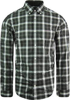 Paris Regular Heren Grijs Overhemd Groen - M