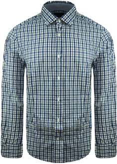Paris Slim Heren Blauw/Wit Overhemd - maat