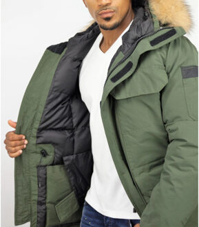 Parka Jas Beluomo  Lange Parka Jas Bontkraag