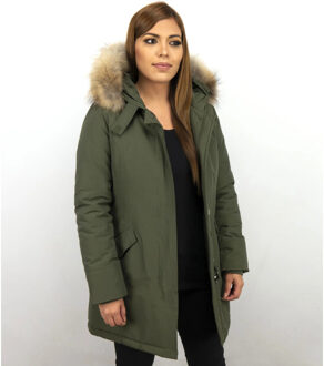 Parka Jas Thebrand  Lange Parka Jas Bontkraag