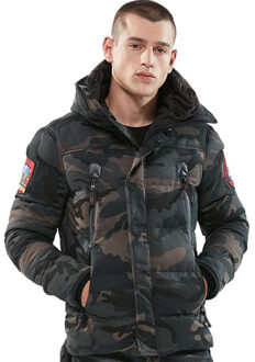 Parka Mannen Winter Jassen Katoen Chaquetas Hombre Camo Overjas Mens Casual Camouflage Heren Jassen Camo grijs / M