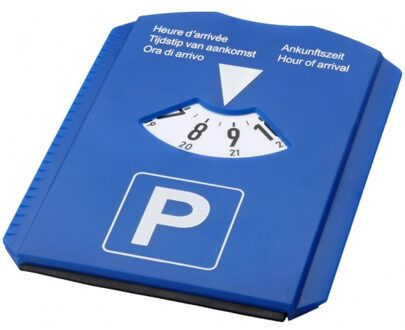Parkeerschijf met ijskrabber - 2x - draaischijf voor parkeren - 12 x 15 cm - blauw