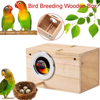 Parkiet Ne St Doos Vogel Huis Hout Fokken Doos Voor Lovebirds Parrotlets Paring Container Vogelnest Thuis Yard Voor Lovebirds