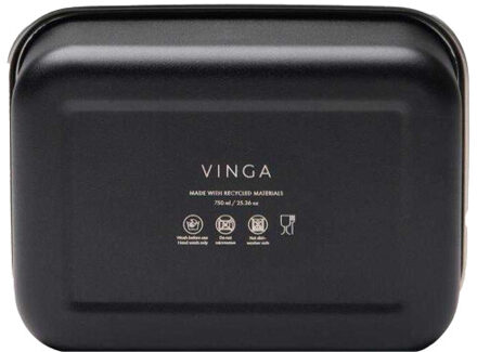 Parks roestvrijstalen lunchbox Zwart - One size