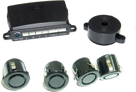Parksafe Achteruitrijdradar (geschikt voor trekhaak) incl. 4 Sensoren/Buzzer (12/24V)