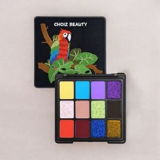 Parrot 12-Color Eyeshadow Palette Parrot - 14.5g