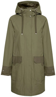 Part Two Anorak Parka, Blijf Warm en Stijlvol Part Two , Green , Dames - M