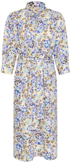 Part Two Blauwe jurk met bloemenprint Part Two , Multicolor , Dames - L,M,S,Xs,2Xs