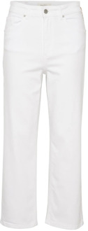 Part Two Mom Fit Hoge Taille Witte Broek Part Two , White , Dames - W26