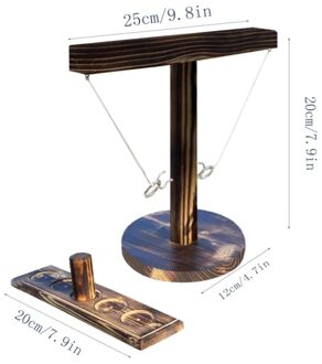 Partij Speelgoed Leisure Industriële Stijl Bar Drink Shop Handgemaakte Houten Ring Toss Haken Snelle Interactief Spel Voor bars Thuis