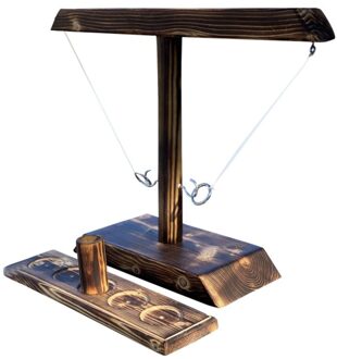 Partij Speelgoed Leisure Industriële Stijl Bar Drink Shop Handgemaakte Houten Ring Toss Haken Snelle Interactief Spel Voor bars Thuis