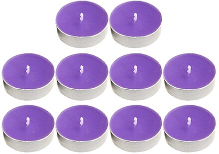Partijen Diners Bruiloft Decoratie Kleur Kaars 10 Stuks Theelichtje Kaarsen Romantische In Aluminium Cups 4.5 Uur Brandtijd paars