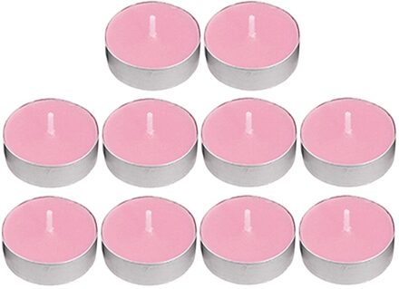Partijen Diners Bruiloft Decoratie Kleur Kaars 10 Stuks Theelichtje Kaarsen Romantische In Aluminium Cups 4.5 Uur Brandtijd roze