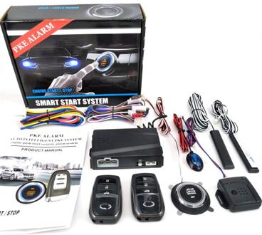 Partol Smart Key Pke Auto Alarm Passief Keyless Entry Auto Systeem Motor Start Stop Drukknop Remote Starter Shock Sensor x5