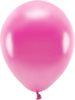 Party ballonnen - biologisch afbreekbaar - 100x - fuchsia - milieuvriendelijke feestversiering
