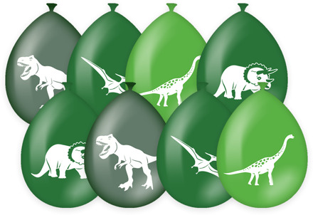 Party Ballonnen Dino Groen (8st)