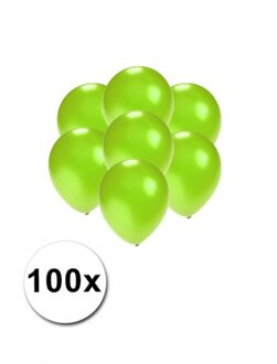 Party ballonnen - klein formaat - groen - 100x - 13 cm - feestartikelen/versiering - Ballonnen