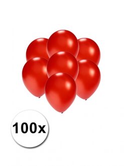 Party ballonnen - klein formaat - rood - 100x - 13 cm - feestartikelen/versiering - Ballonnen