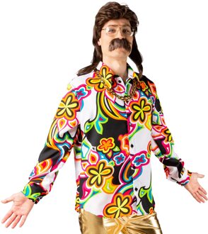 Party Blouse 70's Flower Power Multikleur - Print