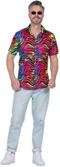 Party Blouse Heren Neon Zebra Multikleur - Print