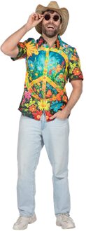 Party Blouse Hippie peace en bloemen Multikleur - Print