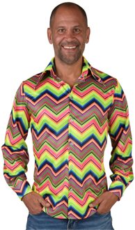 Party Blouse Zigzag Colorful Heren Multikleur - Print