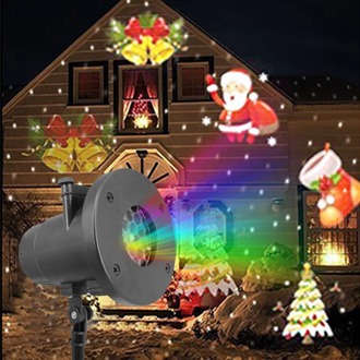 Party Christmas Decoration Lights Christmas Lights Outdoor LED Laser Snowflake Projector 12 Film Cards Night Light