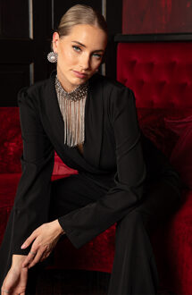 Party: Classic Jumpsuit Detailed Suit Zwart