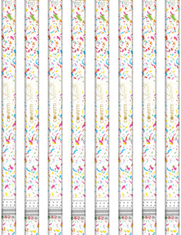 Party confetti shooters - 8x - confettikanon - gekleurd - papier - 80cm