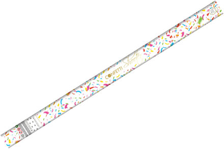 Party confetti shooters - confettikanon - gekleurd - papier - 80cm Multi