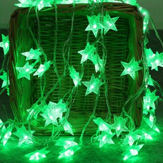 Party Decor Light String 2M 10 LED Crystal Clear Star Fairy String Light Wedding Party Outdoor Decor lamp groen