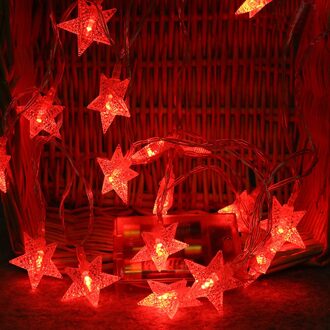 Party Decor Light String 2M 10 LED Crystal Clear Star Fairy String Light Wedding Party Outdoor Decor lamp rood