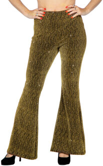 Party Glitter Broek Flared Goud Goud - Brons