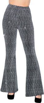 Party Glitter Broek Flared Zilver Zilver - Grijs