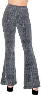 Party Glitter Broek Flared Zilver Zilver - Grijs