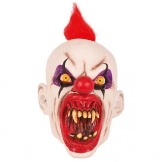 Party Halloween horror clown feestmasker - latex - volwassenen