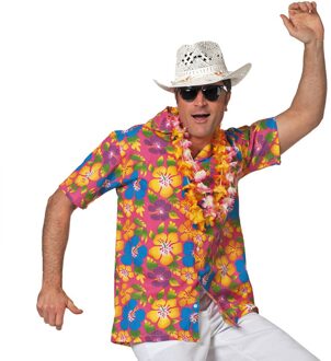 Party Hawaii Shirt Heren Oranje - L