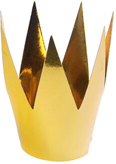 Party Kroon Goud 3 stuks - 5.5cm Goud - Brons
