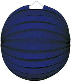Party Lampion van papier - ronde vorm - blauw - Dia 22 cm