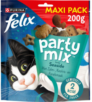 Party Mix Seaside kattensnoep zalm-, koolvis- & forelsmaak maxipack 5 x 200 g