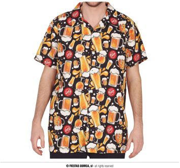 Party Overhemd Bierglas Symbolen Multikleur - Print