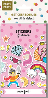 Party Party 6 Sticker boekjes - Fantasie - Interstat (ISBN: 9789464327809)