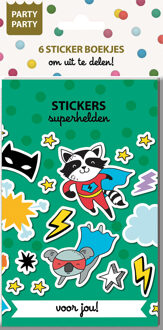 Party Party 6 Sticker boekjes - Superhelden - Interstat (ISBN: 9789464327793)