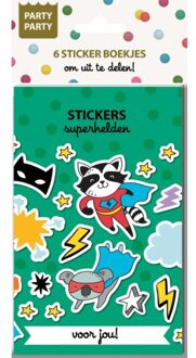 Party Party 6 Sticker Boekjes - Superhelden - Interstat