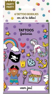 Party Party 6 Tattoo Boekjes - Fantasie - Interstat