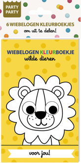Party Party 6 Wiebelogen Kleurboekjes - Wilde dieren -  Interstat (ISBN: 9789464327786)