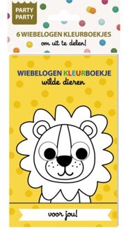Party Party 6 Wiebelogen Kleurboekjes - Wilde Dieren - Interstat
