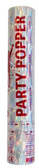 Party popper zilver 28 cm
