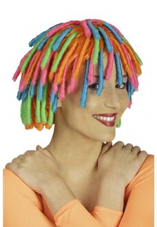 Party Pruik Rastagirl Rainbow Multikleur Multikleur - Print