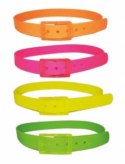 Party riem neon Geel - Beige - Creme, Groen, Roze, Oranje, Multikleur - Print